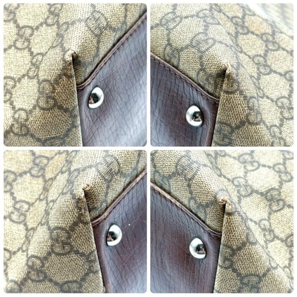 Gucci Brown Monogram Tote Bag - Picture 5 of 12